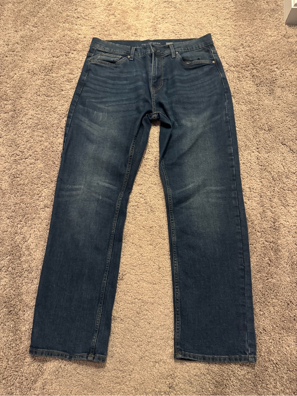 Falls Creek Men's Indigo Straight-Leg Jeans